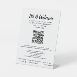 Gast contactloze QR code business custom Reclamebord Met Voetstuk
