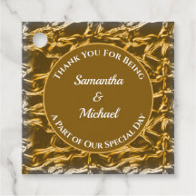 Gast Dank u Goud Zilver Gekreukeld Metaal Bruiloft
