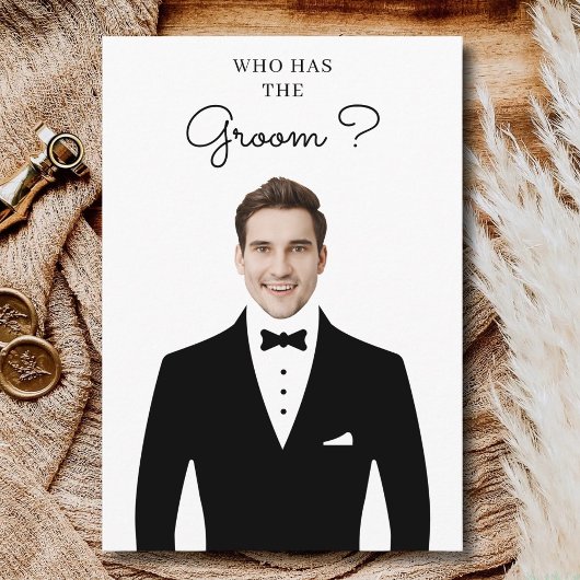 Gast De Bruidegom Bruiloft Shower Spel Wie Heeft D Bedankkaart