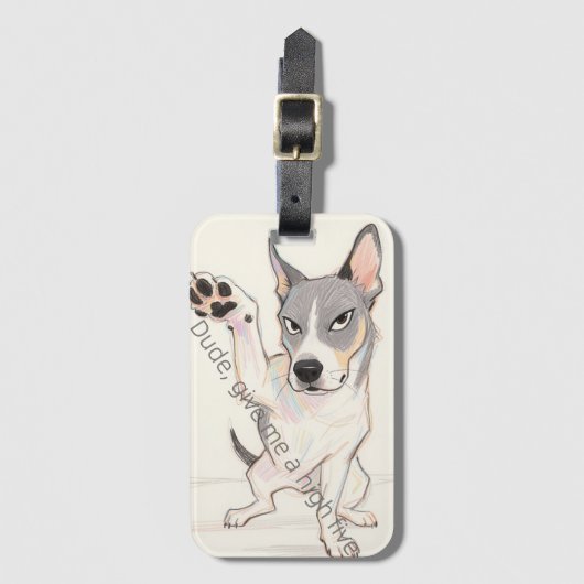 "Gast, geef me een High Five" Bagagelabel (Voorkant (verticaal))