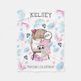 Gast Gepersonaliseerde Slumber Party Fleece Deken