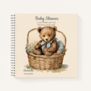 Gast Geschenklijst Baby Beer Boy Baby shower Notitieboek