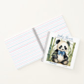 Gast Geschenklijst Baby Panda Beer Boy Baby shower Notitieboek (Binnen)