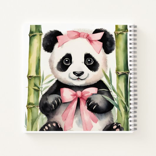 Gast Geschenklijst Baby Panda Beer Meisje Baby sho Notitieboek (Achterkant)