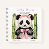 Gast Geschenklijst Baby Panda Beer Meisje Baby sho Notitieboek (Voorkant)