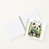 Gast Geschenklijst Baby Panda Beer Unisex Baby sho Notitieboek (Binnen)