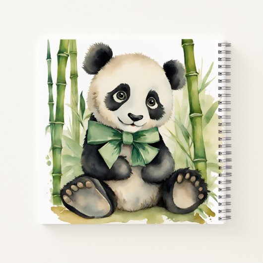 Gast Geschenklijst Baby Panda Beer Unisex Baby sho Notitieboek (Achterkant)
