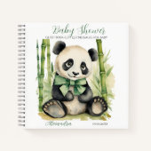 Gast Geschenklijst Baby Panda Beer Unisex Baby sho Notitieboek (Voorkant)