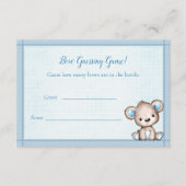 Gast Graaf Baby shower Spel Schattig Bruin Beer Informatiekaartje (Voorkant)