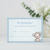 Gast Graaf Baby shower Spel Schattig Bruin Beer Informatiekaartje (Staand voorkant)