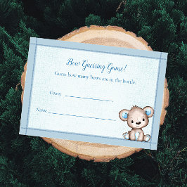 Gast Graaf Baby shower Spel Schattig Bruin Beer Informatiekaartje