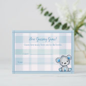 Gast Graaf Game Leuk Beer Boy Baby shower Spel Informatiekaartje (Staand voorkant)