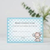 Gast Graaf Picknick Baby shower Spel Teddy Bear Informatiekaartje (Staand voorkant)