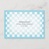 Gast Graaf Picknick Baby shower Spel Teddy Bear Informatiekaartje (Achterkant)