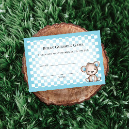 Gast Graaf Picknick Baby shower Spel Teddy Bear Informatiekaartje