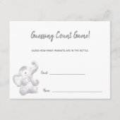 Gast Graaf Spel Moderne Baby Olifant Informatiekaartje (Voorkant)