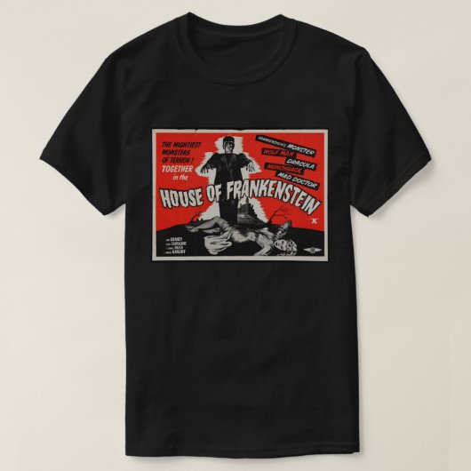 Gast huis van Frankenstein  Horr T-shirt (Design voorkant)
