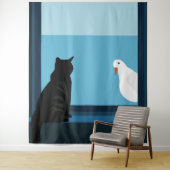 Gast in het venster wandkleed (In situ)