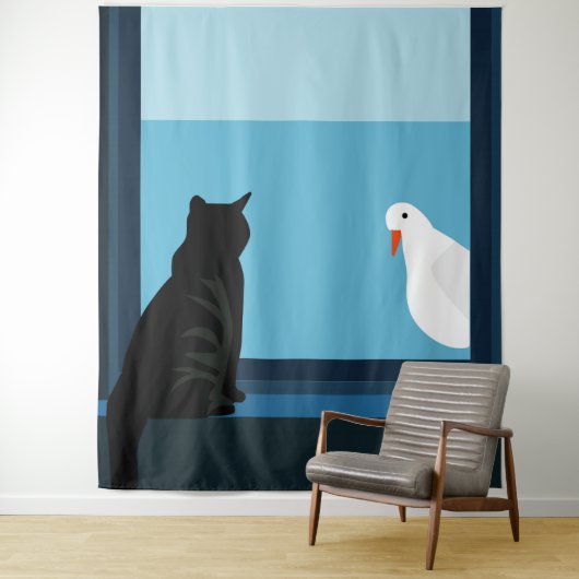 Gast in het venster wandkleed (In situ)