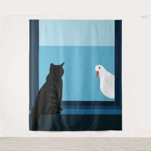 Gast in het venster wandkleed (Voorkant)