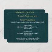 Gast Info Kaart op Donker Groenboek (Voorkant / Achterkant)