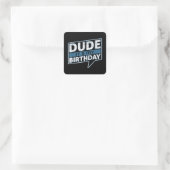 Gast is mijn feestdag Happy Celebration Vierkante Sticker (Tas)