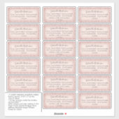 Gast Mailing Adresetiketten Roze Glitter Ombre Sticker (Vel)