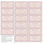 Gast Mailing Adresetiketten Roze Glitter Ombre Sticker (Voorkant)