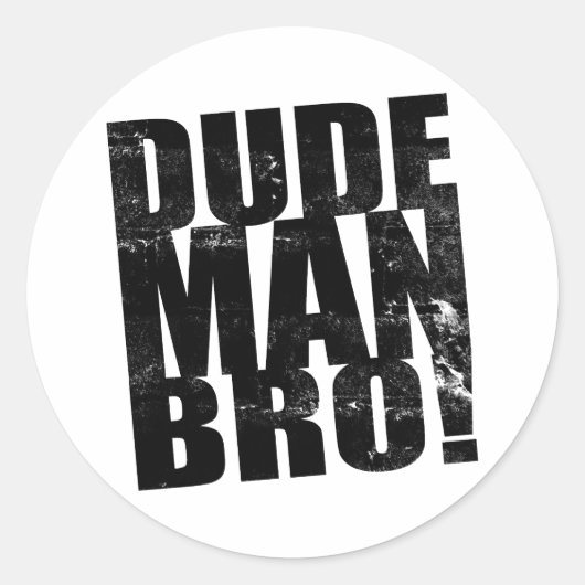 Gast, Man, bro! Ronde Sticker (Voorkant)
