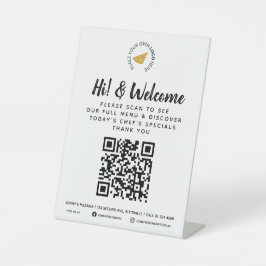 Gast menu QR code business douane Pedestal Sign Reclamebord Met Voetstuk