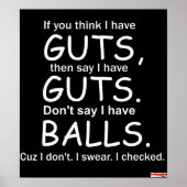 Gast niet zoet zwart Poster (Voorkant)