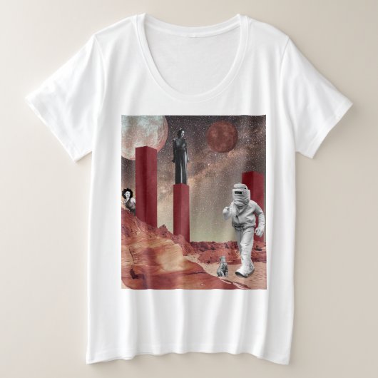 Gast op Mars Grote Maat T-shirt (Design voorkant)