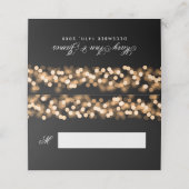 Gast Place Card Bruiloft Goud Hollywood Glam Plaatskaartje (Buitenkant ongevouwen)