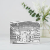 Gast ranch foto van kinderen in cowboykleren briefkaart (Staand voorkant)