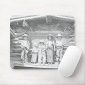 Gast ranch foto van kinderen in cowboykleren muismat (Met muis)