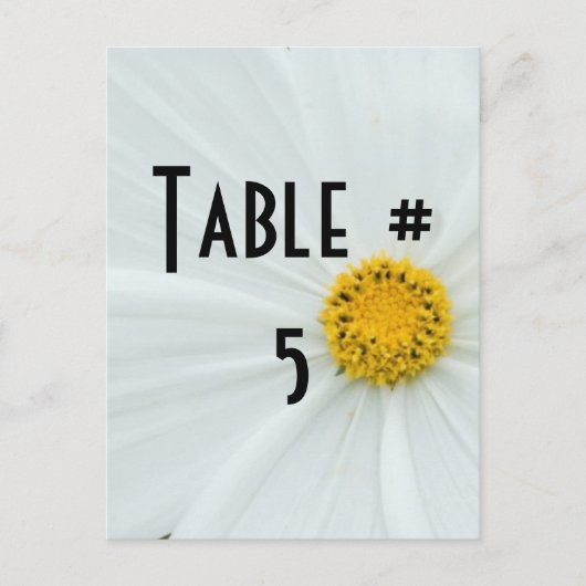 Gast Tafel Nummer Briefkaart (Voorkant)