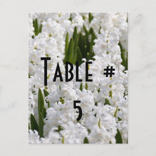 Gast Tafel Nummer Briefkaart (Voorkant)