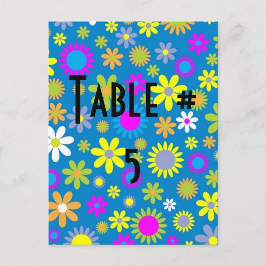 Gast Tafel Nummer Briefkaart (Voorkant)
