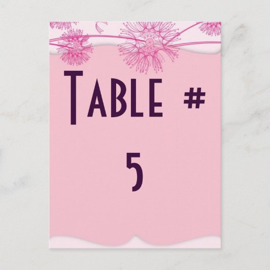 Gast Tafel Nummer Briefkaart (Voorkant)