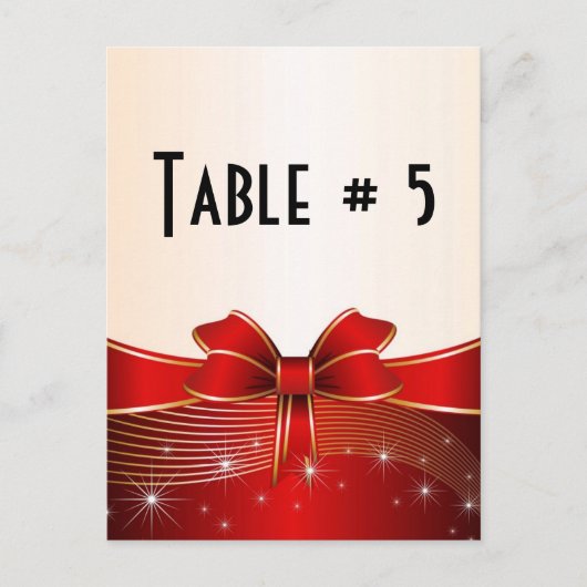 Gast Tafel Nummer Briefkaart (Voorkant)