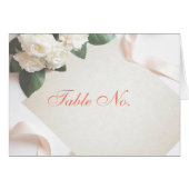Gast Tafelnummer Kaart Elegant Wit (Voorkant Horizontaal)