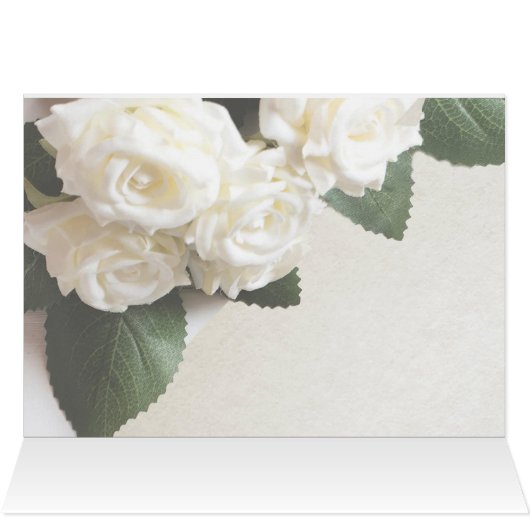 Gast Tafelnummer Kaart Elegant Wit (Binnen Horizontaal (Boven))