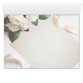 Gast Tafelnummer Kaart Elegant Wit (Binnen Horizontaal (Onder))