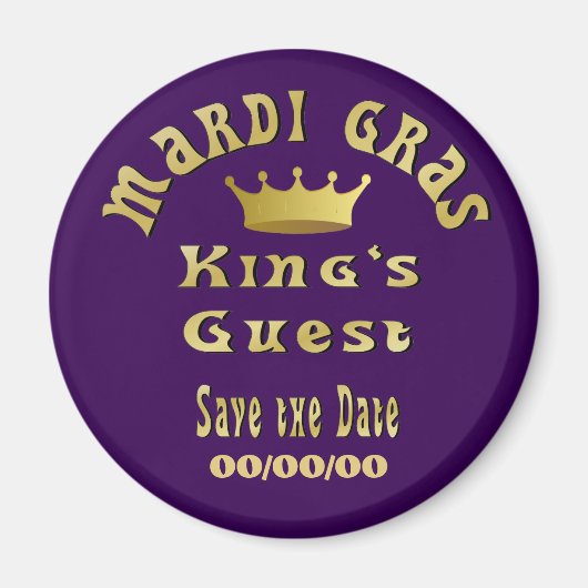 Gast van de Koning Save-the-Date Magneet (Voorkant)