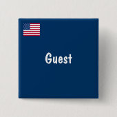 Gast Vierkante Button 5,1 Cm (Voorkant)
