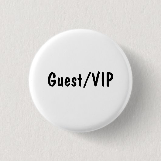 Gast/VIP Ronde Button 3,2 Cm (Voorkant)