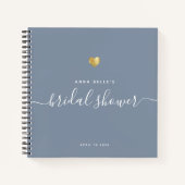 Gast voor modern Gold Blue Script-Vrijgezellenfees Notitieboek (Voorkant)