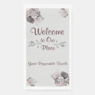 Gast wegwerp handdoeken welkom onze plaats servet