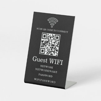 Gast Wifi Bord Reclamebord Met Voetstuk