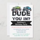 Gast? Zwarte tekst Truck Boy Verjaardagsfeest Kaart (Voorkant)